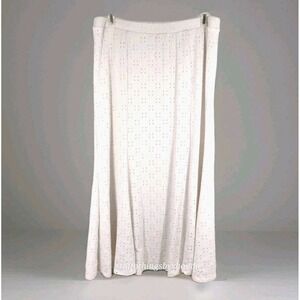 Cato White Eyelet Lace Maxi Skirt Boho Chic‎ Cottage Core Western Size 18/20W